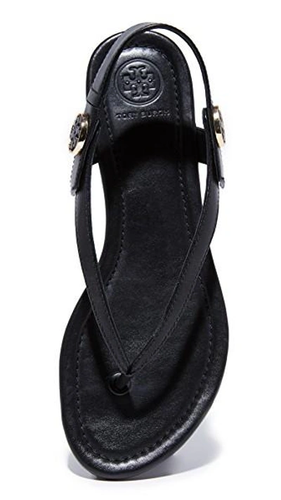 Shop Tory Burch Minnie Travel Sandals In Black