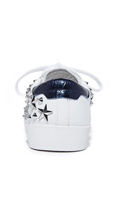 Shop Ash Dazed Studded Sneakers In White/midnight