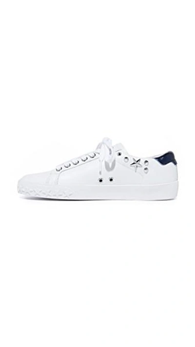 Shop Ash Dazed Studded Sneakers In White/midnight