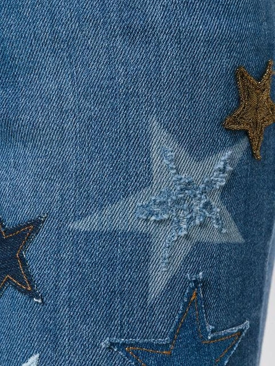 Shop Red Valentino Star Patch Flared Jeans In Blue