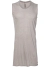 Rick Owens Long Length Tank Top In Grey