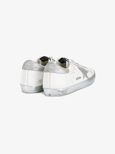 Shop Golden Goose Deluxe Brand White Silver Sole Superstar Sneakers