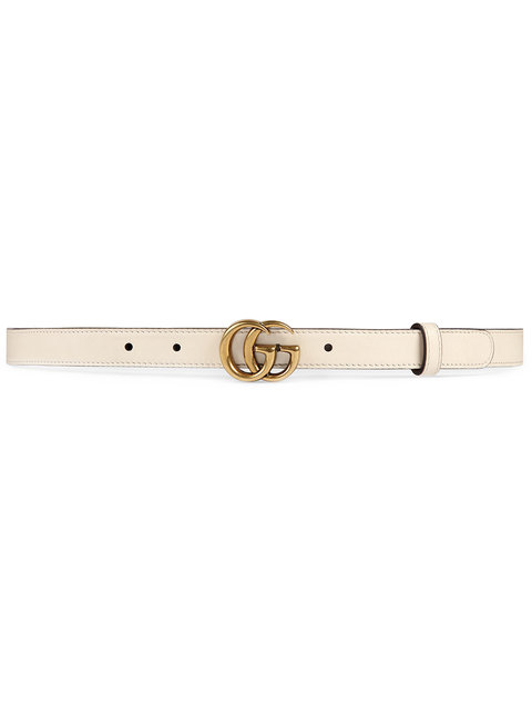 white thin gucci belt