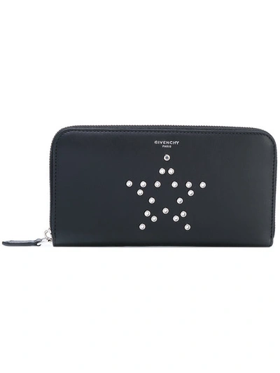 Givenchy Pandora Long Zip Around Wallet In Black