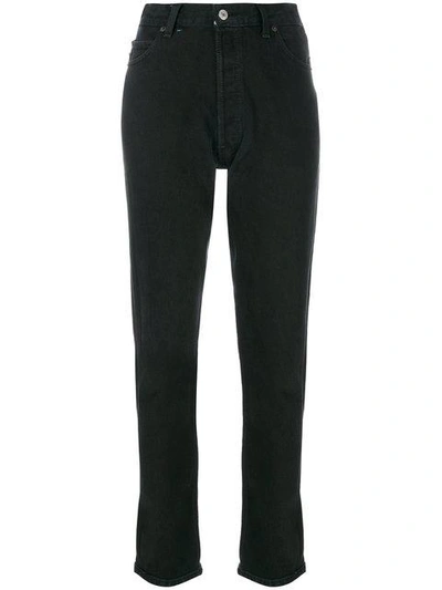 Shop Re/done Cropped Ankle Length Jeans - Black
