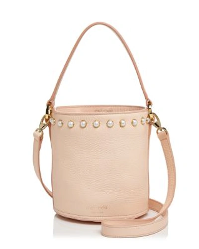 Meli Melo Santina Faux-pearl Leather Bucket Bag - 100% Exclusive In Sherbet Nude/gold
