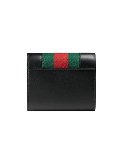 Shop Gucci Sylvie Leather Wallet In Black