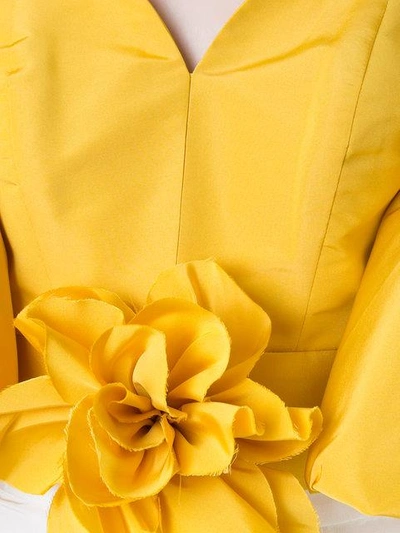Shop Bambah Flower Appliqué Top In Yellow