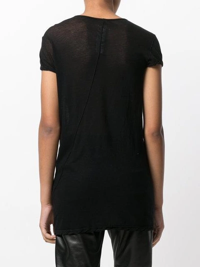 Shop Rick Owens Long Length T-shirt In Black