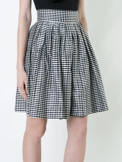 Shop Bambah Gingham Pleated Shorts In Black