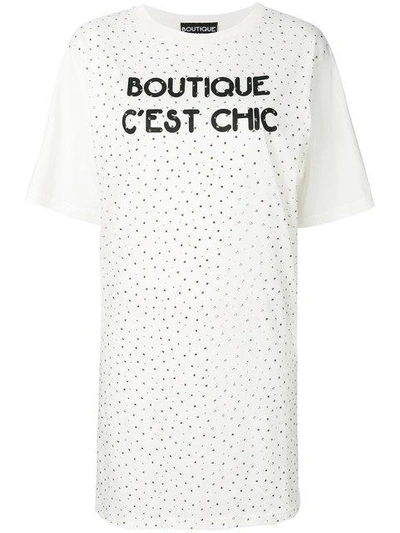 Shop Boutique Moschino Studded T-shirt Dress