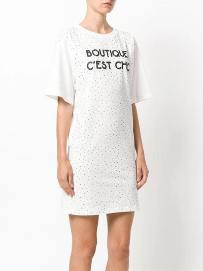 Shop Boutique Moschino Studded T-shirt Dress