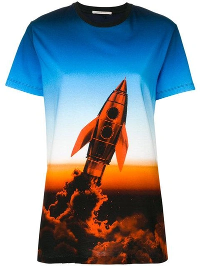 Shop Marco De Vincenzo Rocket Print T-shirt - Blue