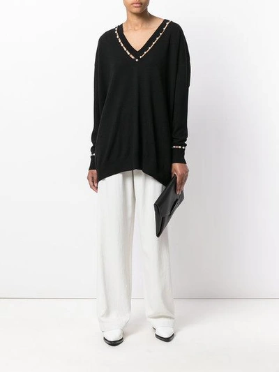 Shop Givenchy Pullover Mit Kunstperlen In Black