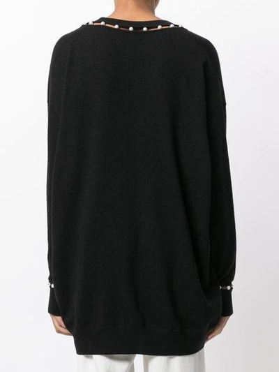 Shop Givenchy Pullover Mit Kunstperlen In Black