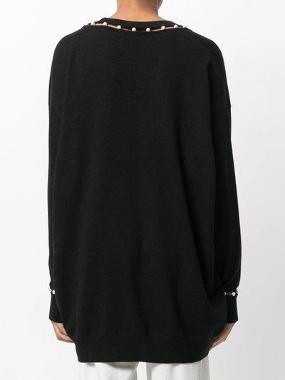 Givenchy Pullover Mit Kunstperlen In Black