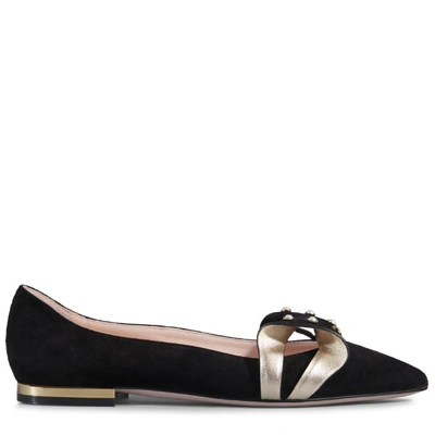 Roger Vivier Ballerina Leather Bow In Suede