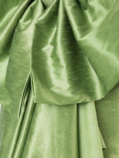 Bambah Draped Bow Gown In Green