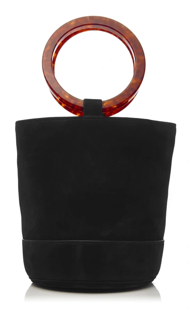 Simon Miller Bonsai 20cm Nubuck Bucket Bag In Black