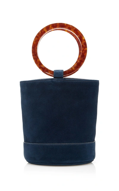 Simon Miller Bonsai 20cm Nubuck Bucket Bag In Blue