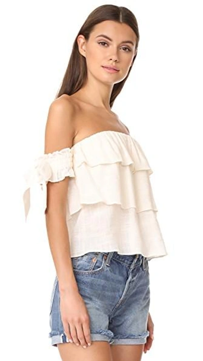 Shop Misa Amaia Top In Cream