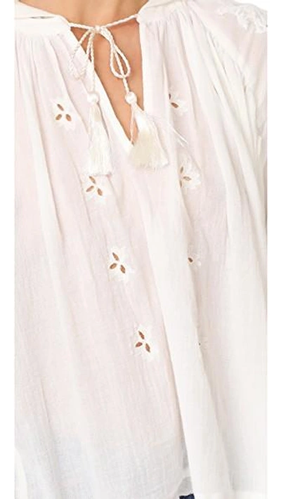 Shop Free People Tropical Summer Hooded Top In Ivory