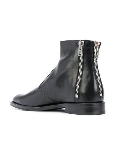 Shop Givenchy Zip Detail Ankle Boots - Black