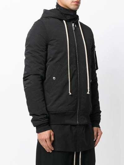 Shop Rick Owens Glitter Flight Bomber Jacket In Black