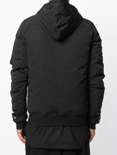 Shop Rick Owens Glitter Flight Bomber Jacket In Black