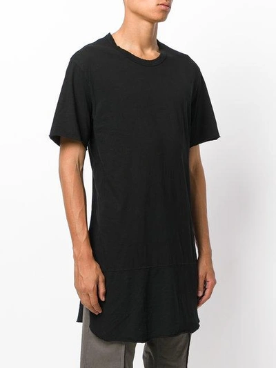 Shop Lost & Found Over Longline T-shirt In Black