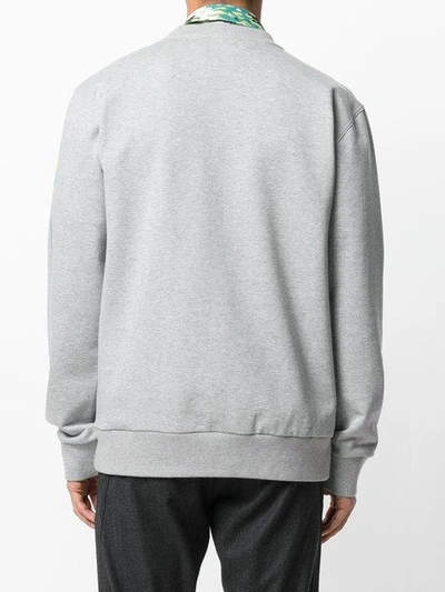 Shop Lanvin Embroidered Sweater - Grey