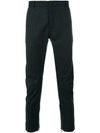Lanvin Slim-leg Zip-cuff Wool Trousers In Black
