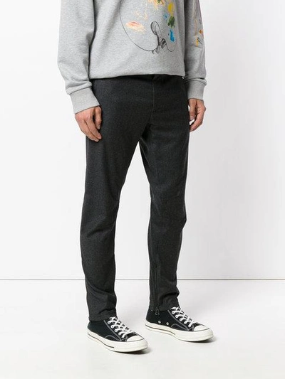 Shop Lanvin Tapered Trousers In Grey