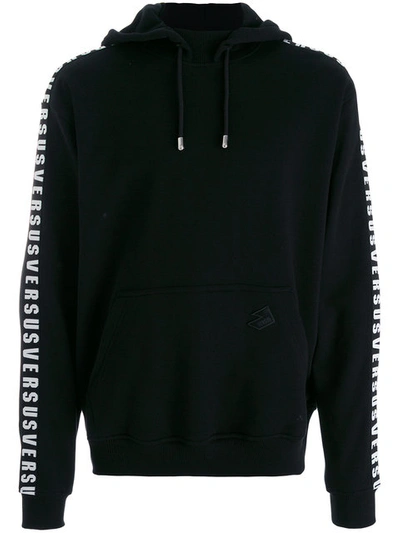 Versus Black Logo Sleeve Hoodie