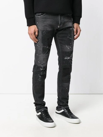 Shop Philipp Plein Classic Skinny Jeans In Grey