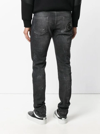 Shop Philipp Plein Classic Skinny Jeans In Grey