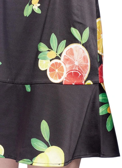 Shop Lpa Citrus Print Open Back Satin Slip Dress