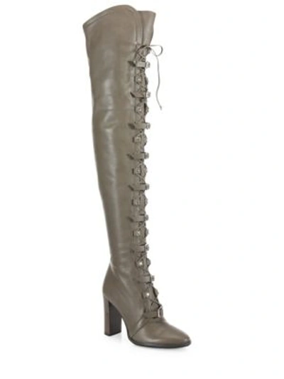 Jimmy Choo Maloy Leather Over-the-knee Lace-up Boots