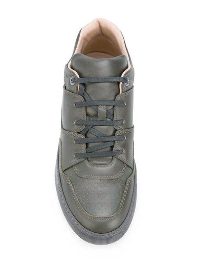 Shop Lanvin Lace-up Sneakers - Green