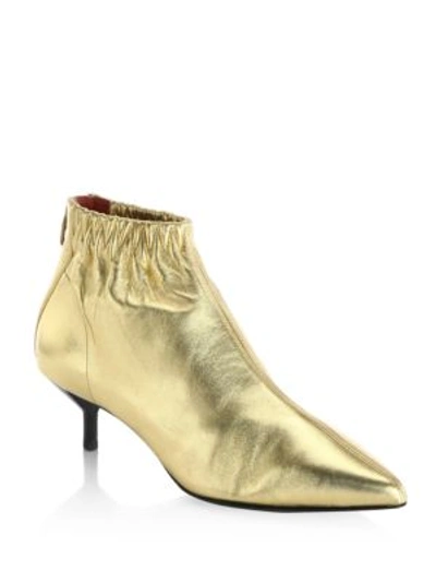 3.1 Phillip Lim / フィリップ リム Blitz Ruched Leather Bootie, Gold