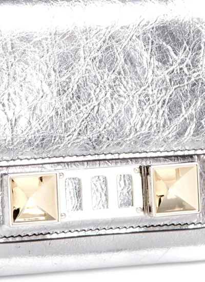 Shop Proenza Schouler 'ps11' Inverted Stud Metallic Leather Wallet