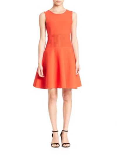 Milly Sleeveless A-line Dress In Flame