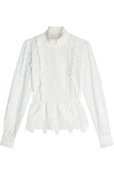 Anna Sui Embroidered Blouse With Silk In White