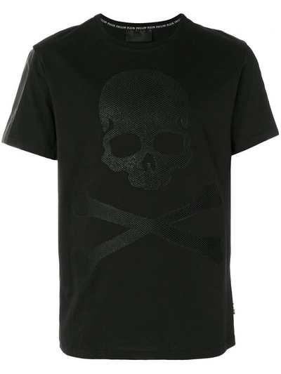 Philipp Plein Skull And Crossbones Waffle Print T-shirt