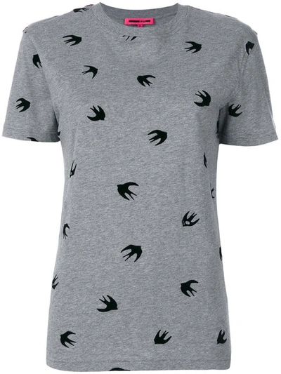 Mcq By Alexander Mcqueen Mcq Alexander Mcqueen Grey Mini Swallow T-shirt In Stone Grey Melange