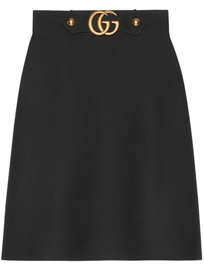 Shop Gucci Gg Knee-length Skirt In Black