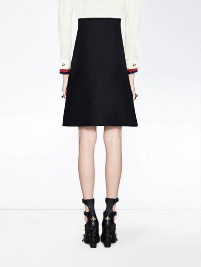 Shop Gucci Gg Knee-length Skirt In Black