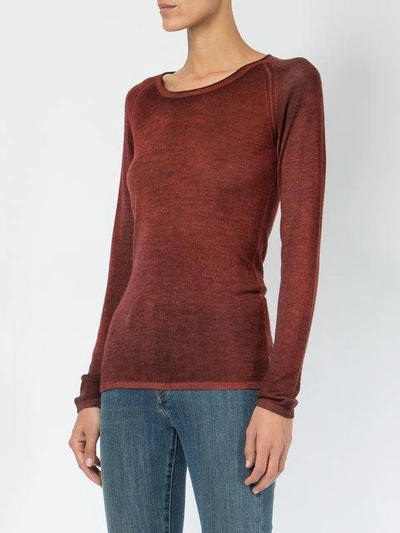 Shop Avant Toi Slim-fit Jumper - Red