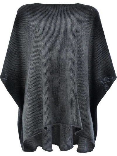 Shop Avant Toi Knitted Ribbed Blouse In Grey