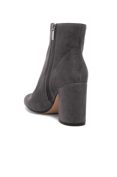 Shop Gianvito Rossi Suede Rolling Booties In Gray